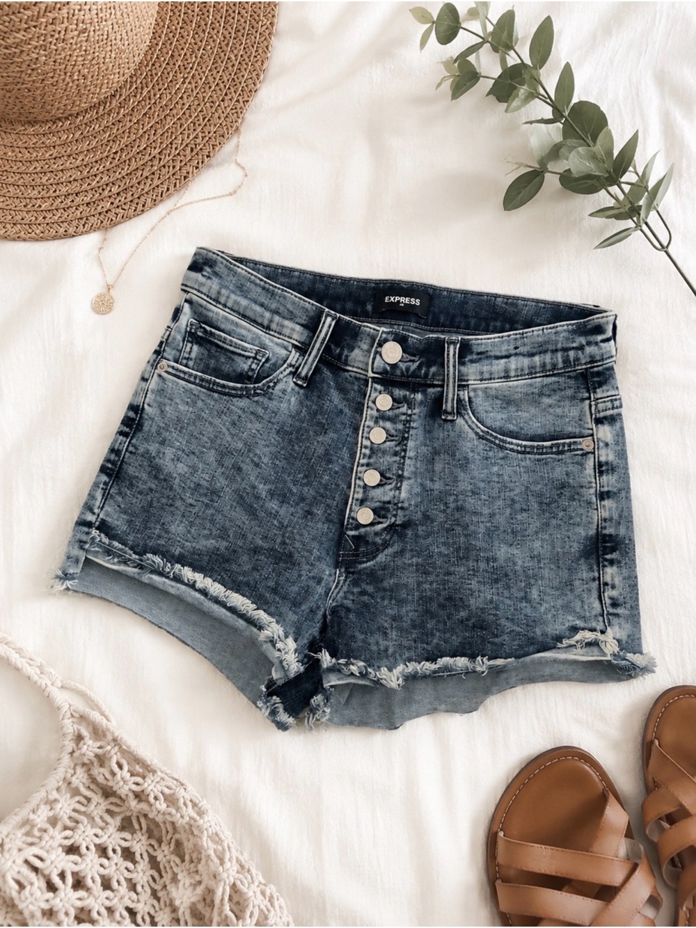 High Rise Button Fly Shortie